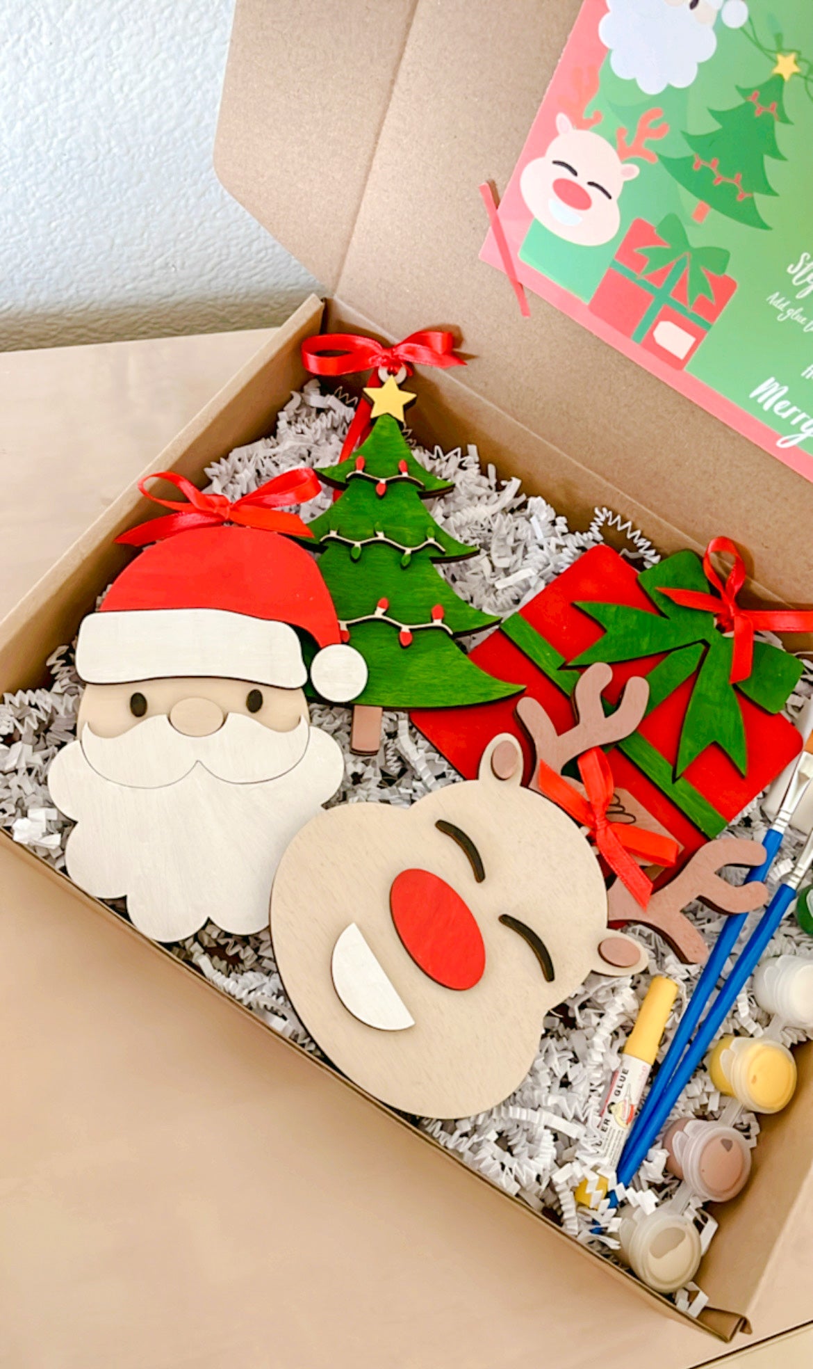 Set of 4 DIY Christmas Ornaments