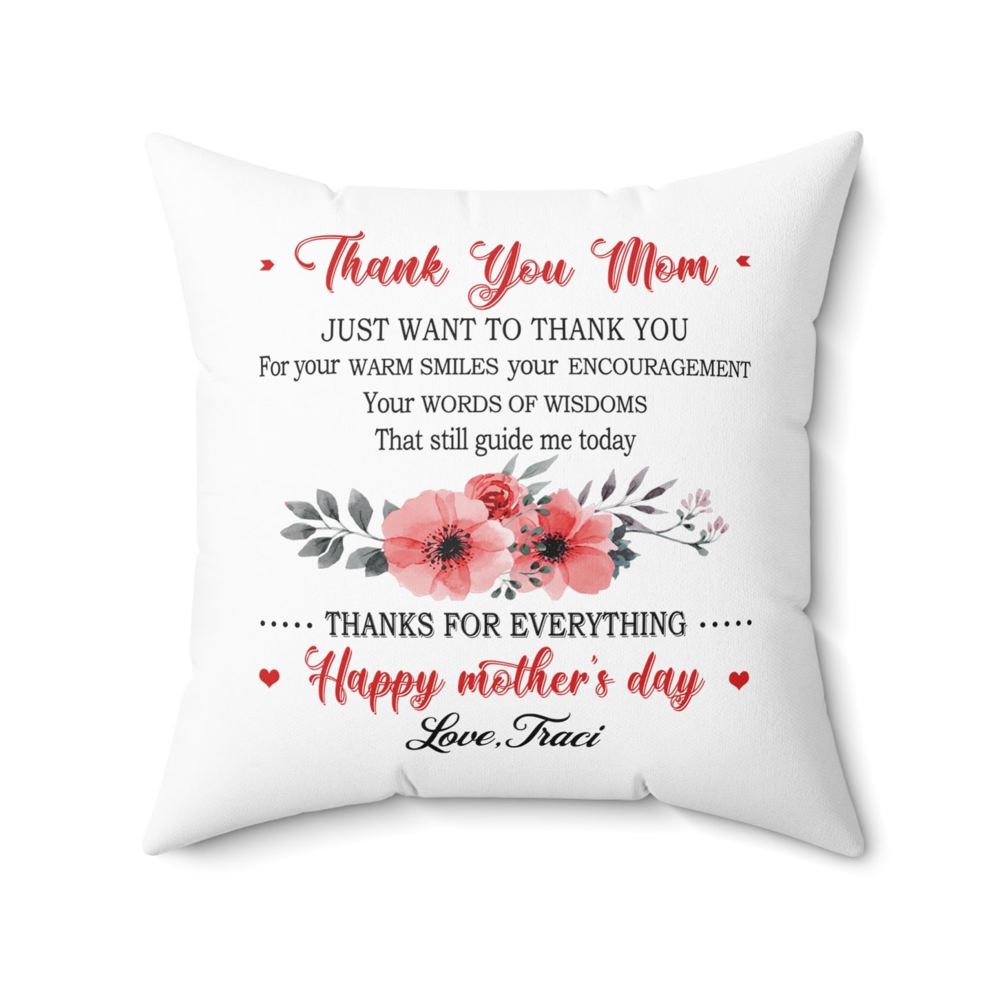 Personalized Mothers Day Pillow, the perfect gift to show your love and appreciation for Mom this Mothers Day.