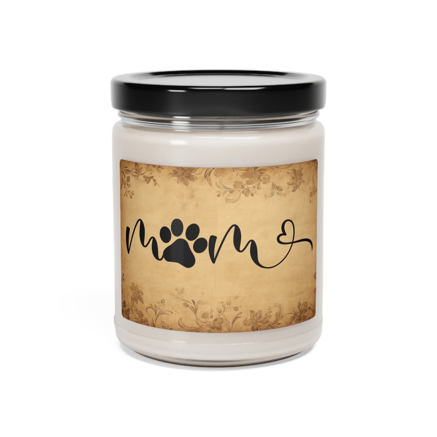 Mom Paw Print Heart Soy Candle - The perfect gift for Mom this Mother's Day with five scents available