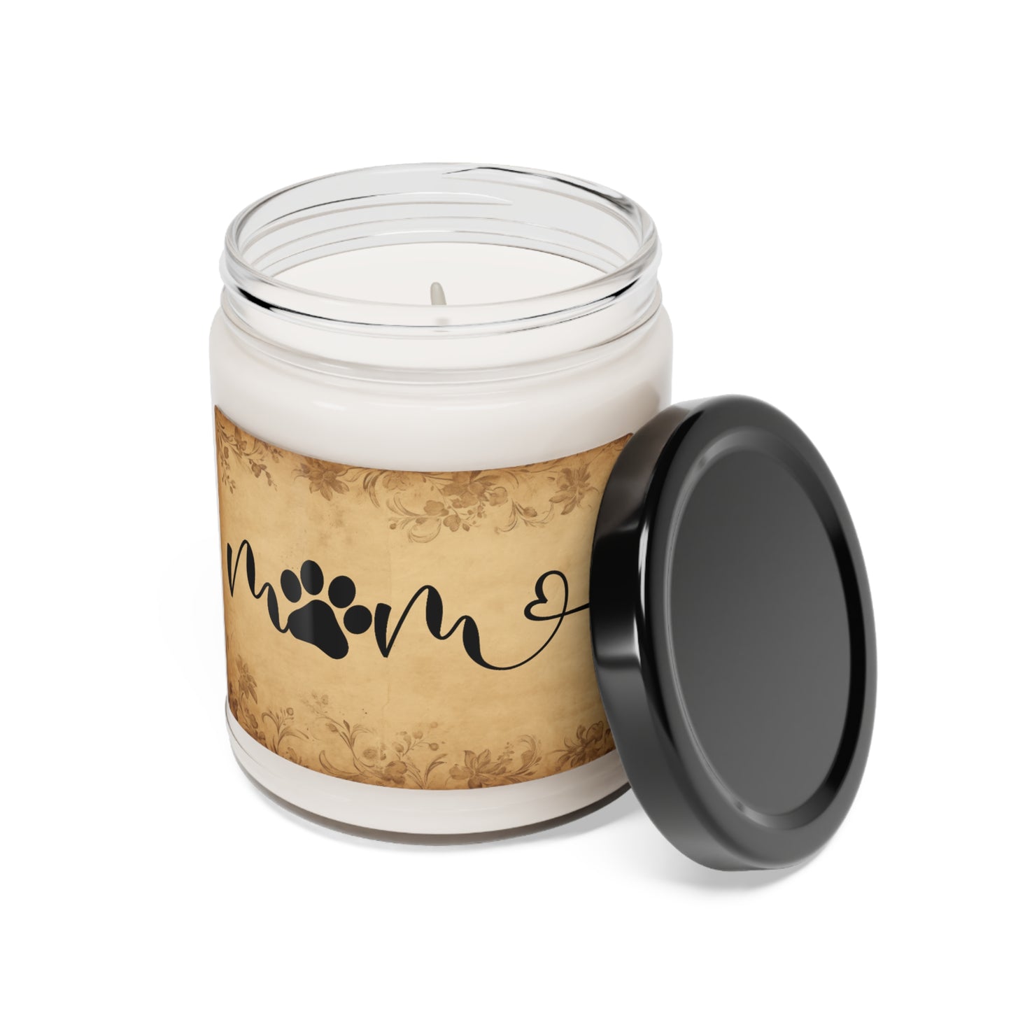 Mom Paw Print Heart Soy Candle - The perfect gift for Mom this Mother's Day with five scents available