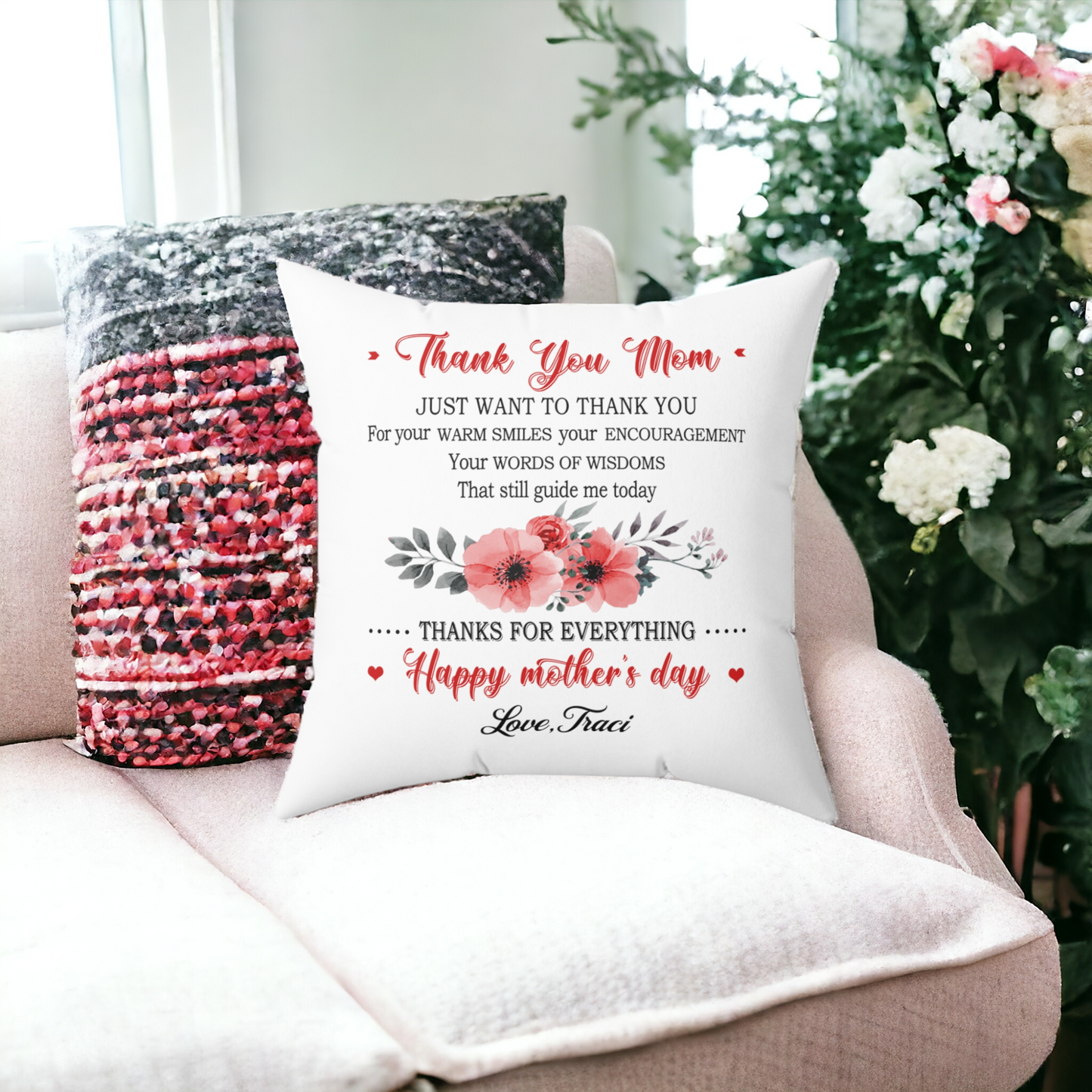 Personalized Mothers Day Pillow, the perfect gift to show your love and appreciation for Mom this Mothers Day.