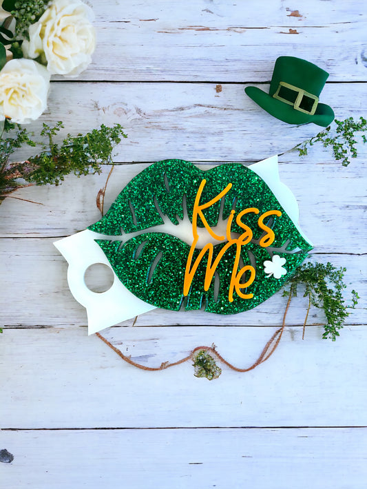 St. Patrick's Kiss Me Topper - The perfect Stanley tumbler tag accessories gift for St. Patrick's Day