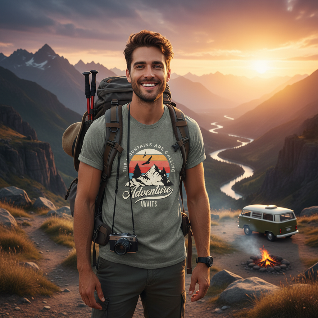Adventure Awaits T-Shirt Lifestyle Image - New Variation