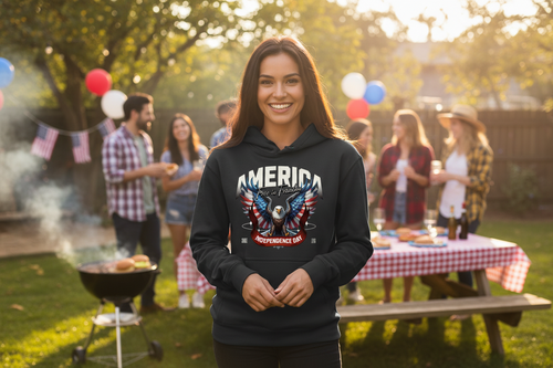 America Free in Freedom - Patriotic Hoodie