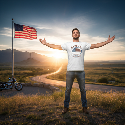 America Land of Free T-Shirt Lifestyle Image