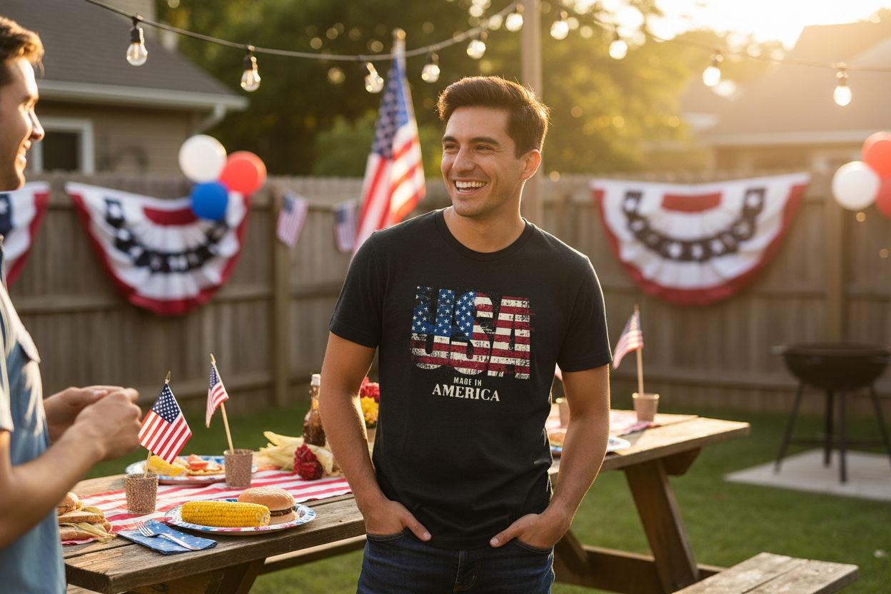 American Made Patriotic Tee Lifestyle Image