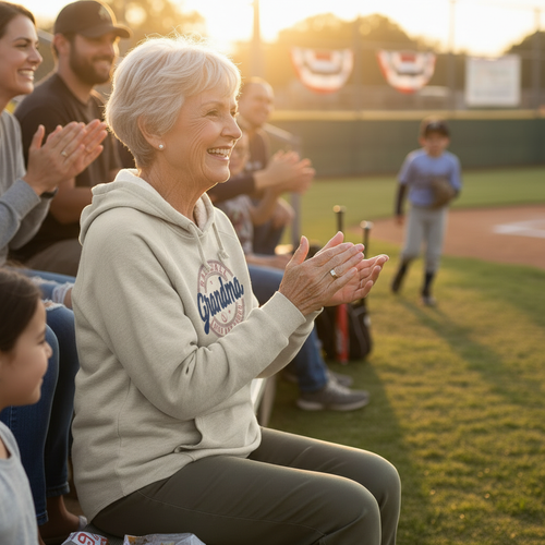 Baseball Grandma Loud And Proud Hoodie Lifestyle Image