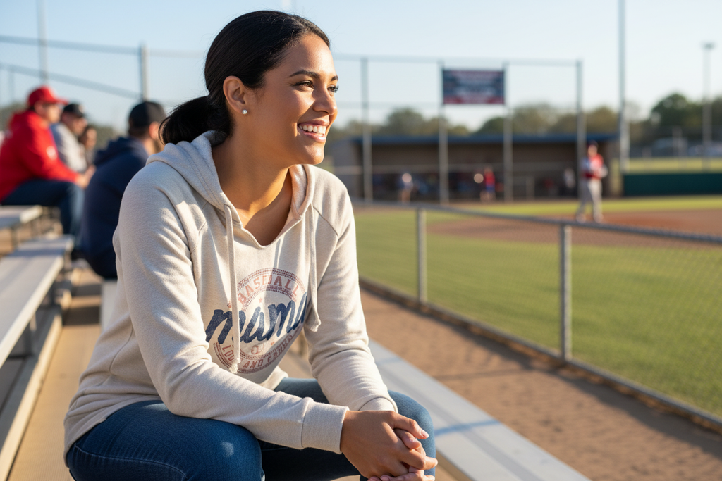 Baseball Mama Hoodie Lifestyle Scene