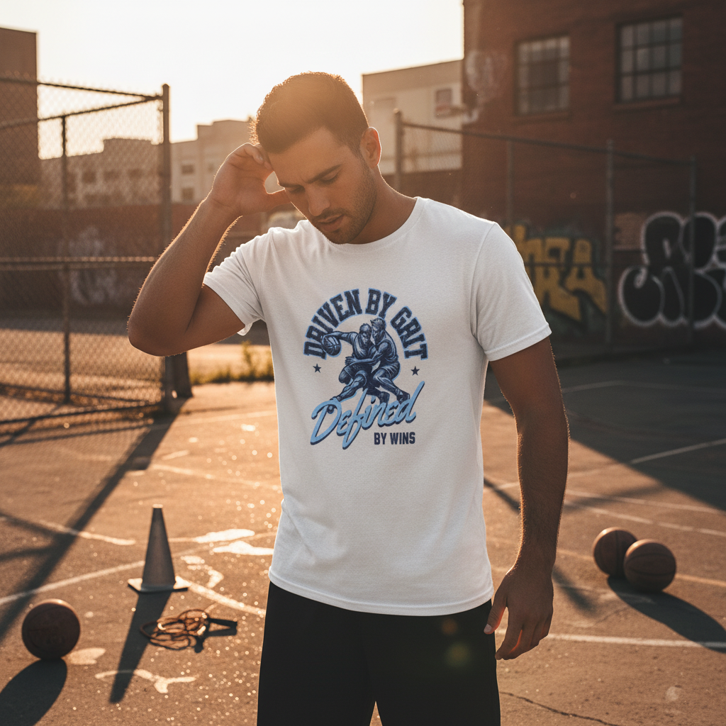 Basketball Driven By Grit T-Shirt Lifestyle Image
