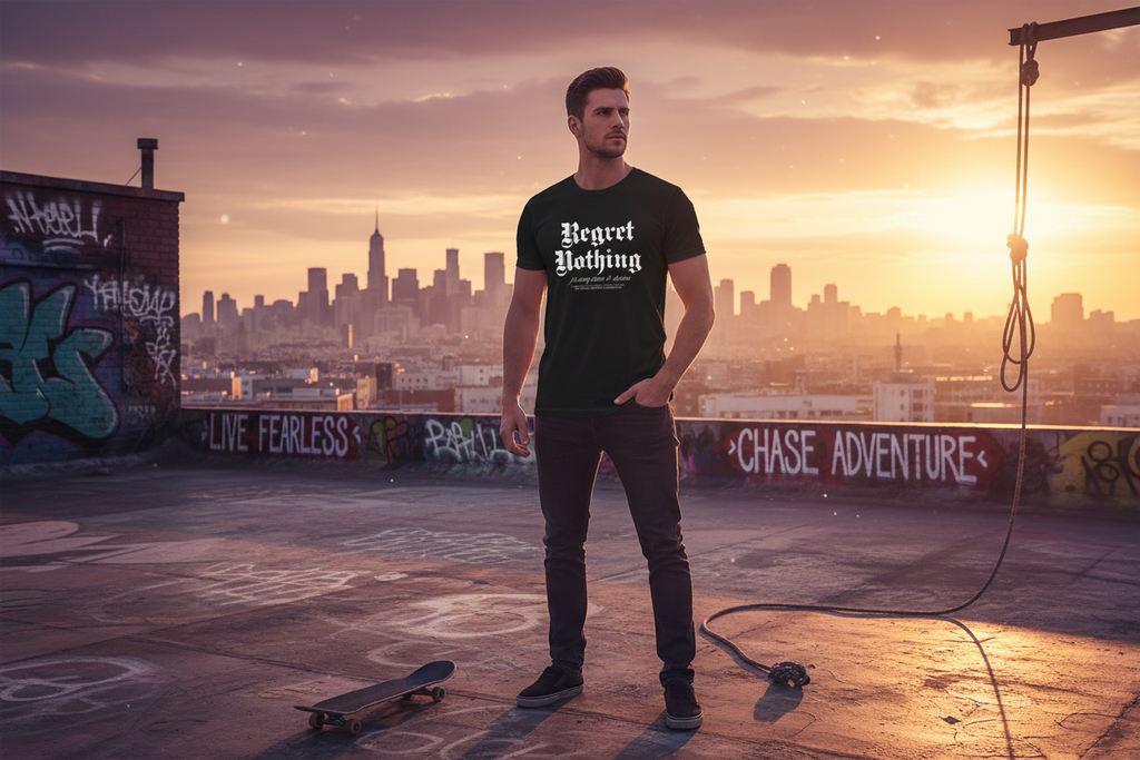 Regret Nothing T-Shirt Lifestyle Image