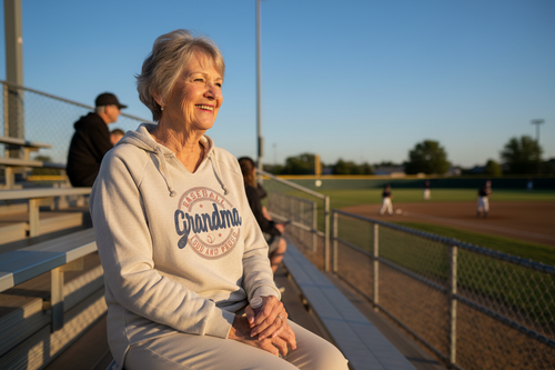 Relaxed Baseball Grandma Lifestyle Image