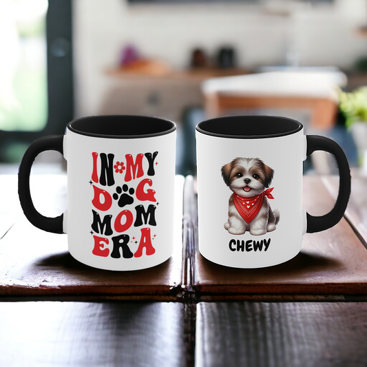 In My Dog Mom Era Personalized Ceramic Coffee Mug - The perfect gift for the Dog loving Mom with 30 Dog breeds to choose from!