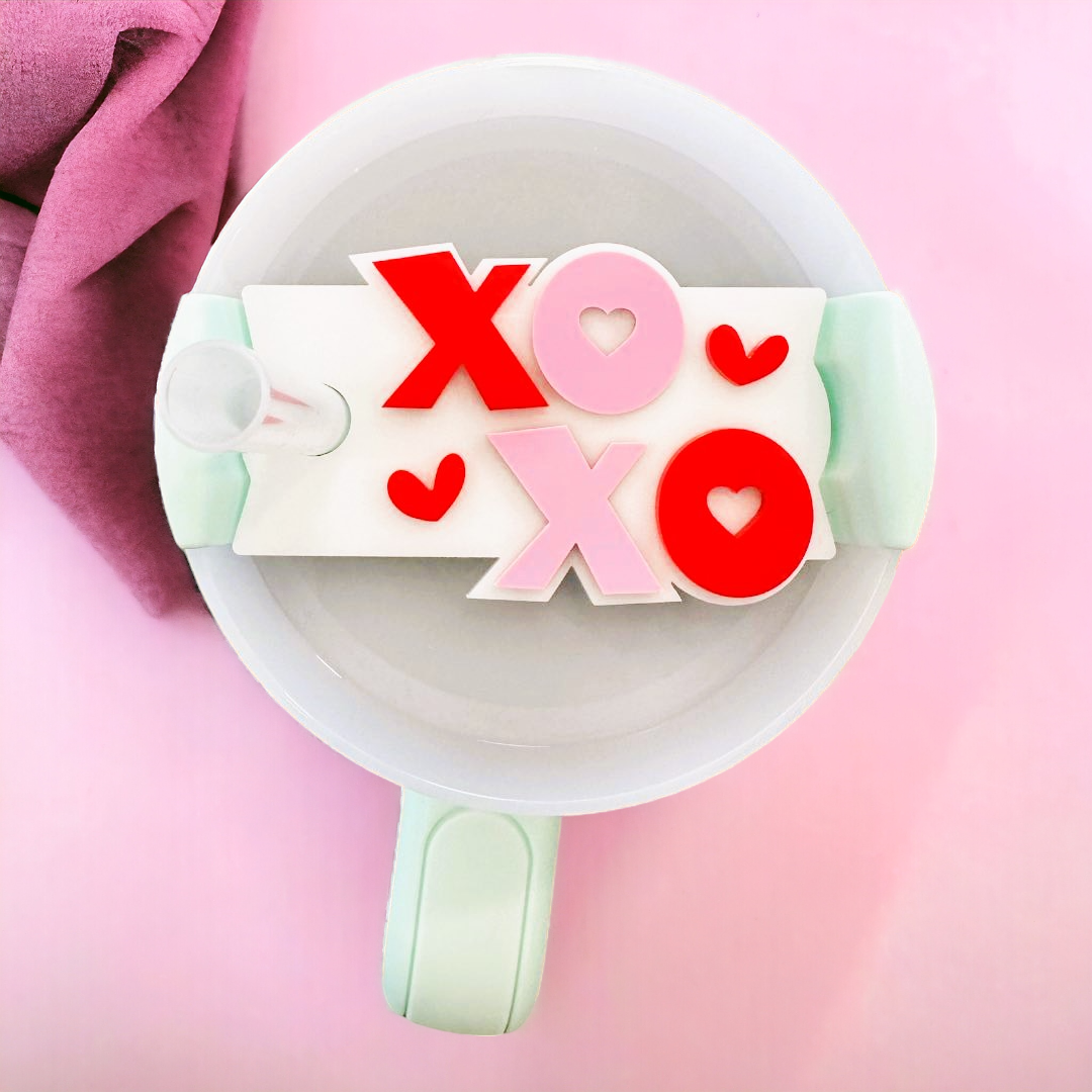 Stanley Hugs and Kisses Topper - The perfect Stanley tumbler tag accessories gift to show someone you love them.